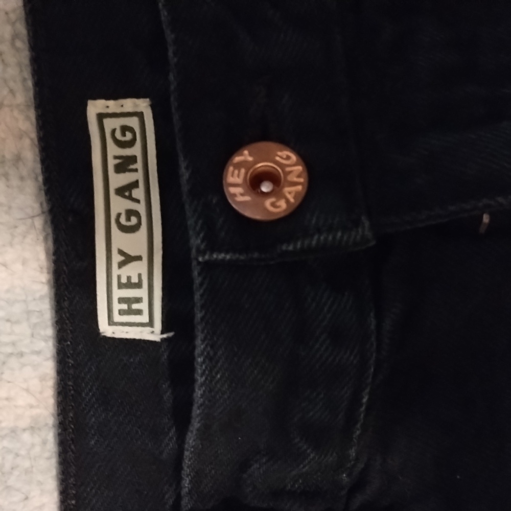 HEY GANG  Straight Leg Washed Black Women's Jeans